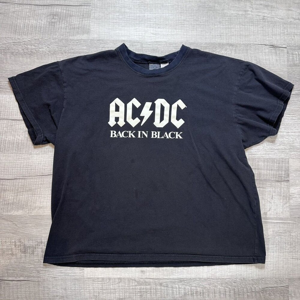 2005 AC/DC Back In Black Adult XL Rockware Band T Shirt Leidseplain Anthill Tag